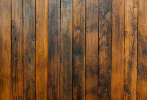 Retro Dark Brown Wooden Grain Wrinkle Free  Rubber Floor Mat