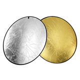 2-In-1 Gold&Silver Round Reflector For Photography Studio Multi Photo Disc 24" 60cm