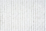 White Brick Wall Portrait for Photographer Rubber Floor Mat