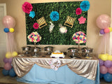 Green Leaves Birthday Table Banner Backdrop for Wedding