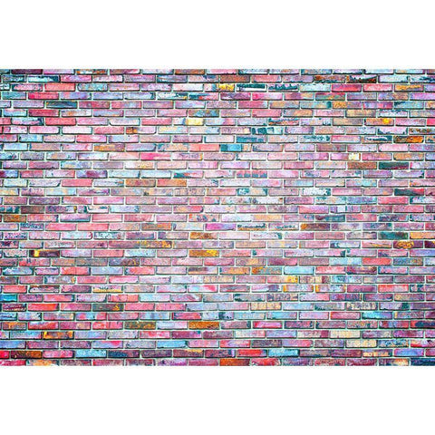 Colorful Graffiti Brick Wall Party Decoration Background Rubber Floor Mat