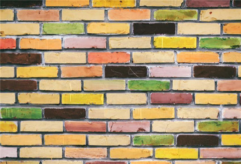 Multicolor Brick Wall Photo Studio  Rubber Floor Mat