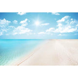 Sea and Beach Blue Sky Landscape Backdrop For Summer Sea Theme Photography