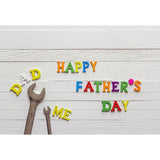 Happy Father's Day Backdrop White Wood Floor Photography Background
