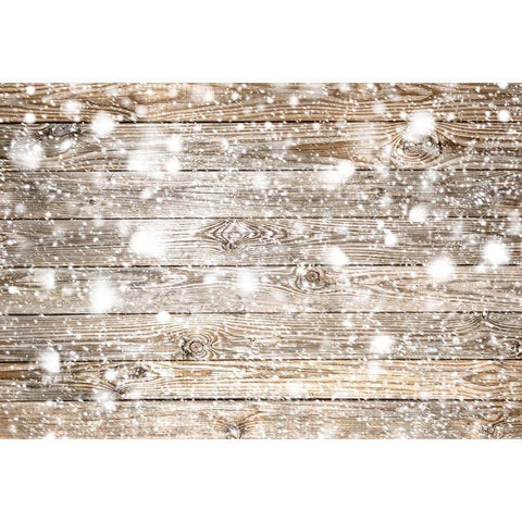 Snow Wood Wall Backdrops for Winter Christmas Photography