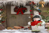 Snow Christmas Backdrop Snowman Photo Background
