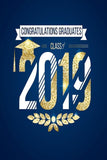 Navy Blue Congratulations Backdrop for Prom Party Decor