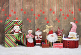 Christmas Wood Santa Claus Photography Backdrop for AGR Photography
