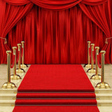 Red Carpet Gorgeous Palace Photography Backdrops Red Carpet Lighting Stage Background