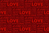 Red Love Valentine's Day Poster Backdrop for Studio