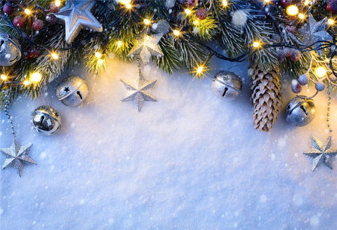 Shiny Snow Winter Christmas Photography Backdrops