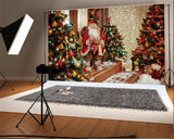 Shiny Christmas Santa Claus Photography Prop Background