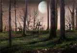 Cemetery Bright Moon Backdrop for Photography Prop