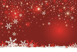Snowflake Red Christmas Backdrop for Photography Prop