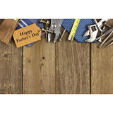 Hand Tools On Brown Wood Floor Backdrop for Father's Day Background
