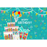 Birthday Cake and Gift Backdrop For Happy Birthday Photography
