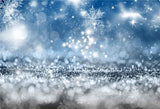 Snowflake Bokeh Christmas Backdrop for Party