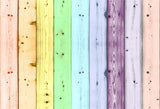 Rainbow Wooden Birthday Photography Backdrops for Picture