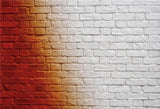 White and Red Brick Wall Photo Booth Prop Backdrops for Picture