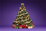Christmas Tree Purple  Christmas Photo Backdrop