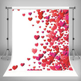 Red Love Hearts Backdrop For Mother' s Day Photography