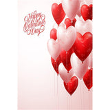 Red And Pink Heart Balloons Backdrop For Romantic Valentine's Day Photograph