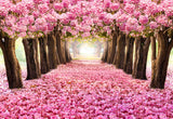 Pink Flowers Forest Wedding Backdrops for Valentine's Day