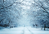 Snow Cover Tree Backdrop for Photography Winter Photo Background