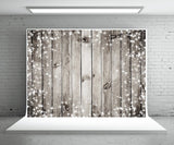 Snowflake Wood Wall Photography Backdrop Christmas Background