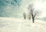 White Snowflake Tree Photography Backdrop Winter Background