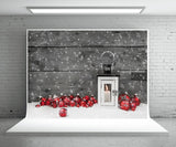 Christmas Photography Backdrop Snowflake Wood Wall Background