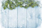 Christmas  Wood Wall Photo Backdrop Snowflake Background