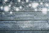 Snowflake Wood Wall Photography Backdrop for Christmas