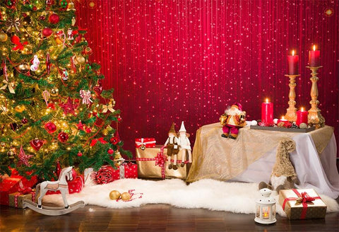 Bright Glitter Wood Floor Christmas Photography Backdrops