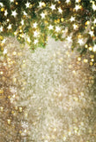 Gold Shiny Christmas Bokeh Stars Photography Backdrops