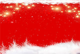 Snowflake Gold Star Red Christmas Backdrops