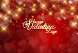 Valentine's Day Red Shinny Heart Backdrop for Studio