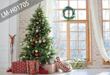 Window Curtain Christmas Photo Backdrop for Tester