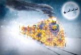 Winter Bright Train Photo Booth Prop Backdrop
