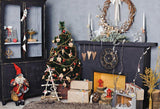 Vintage Fireplace Christmas Photography Backdrops