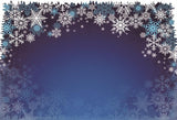Snowflake Blue Christmas Photography Backdrops for Picture