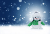 Christmas Snowman Glitter Winter Backdrop for Party