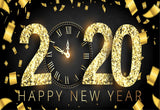 Happy New Year 2022 Gold Ribbon Backdrops