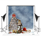 Abstract Snowflake Christmas Tree Backdrops for Photos