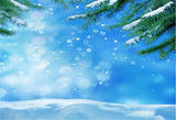 Blue Sky Snow Christmas Backdrops