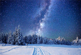 Winter of Night Photography Backdrop