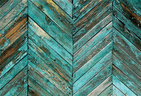 Aquamarine Blue Twill Wooden Wood Rubber Floor Mat