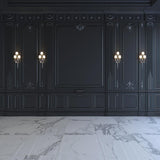 Dark Grey Luxurious Wall Marble Floor Photography Backdrops for Wedding